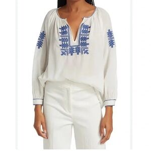 NWOT NILI LOTAN Lanette Blouse - Size M pristine condition